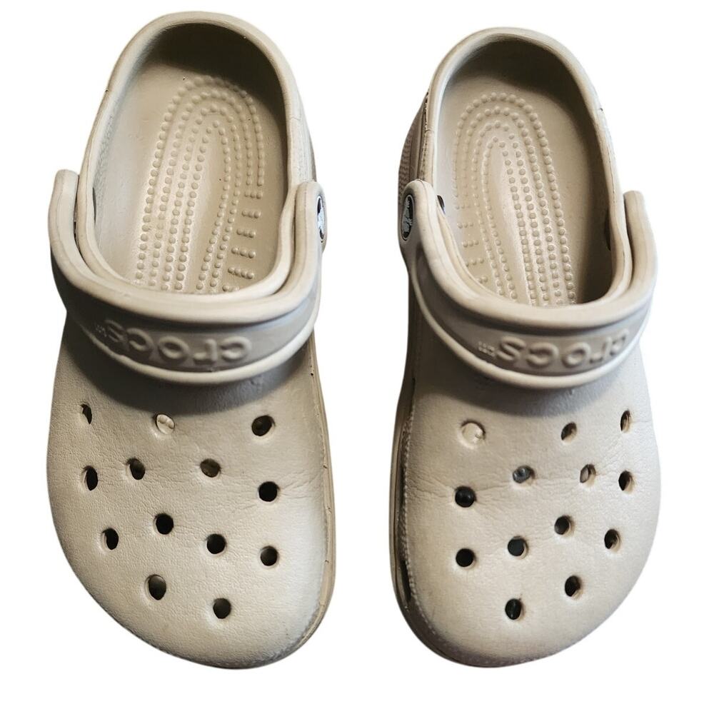 Crocs Light Brown Slip On Unisex Clog Sandals Size Youth 4-5 XS